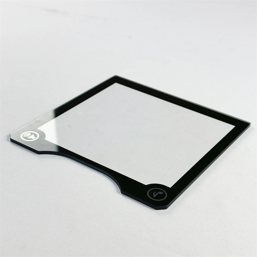Customized 0.33mm-8mm Thin Black Frame Tempered Silk Screen Printed Anti-Glare Coating Glass Screen Protector For LCD TV