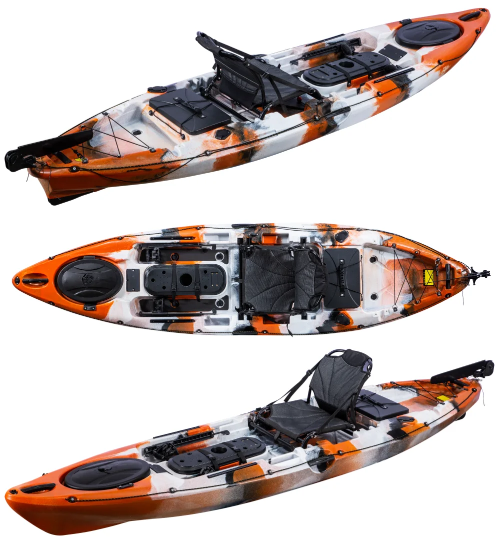 LSF 3.3m Single Seat fishing kayak with motor electric LLDPE plastic fishing kayak pro angler for sale