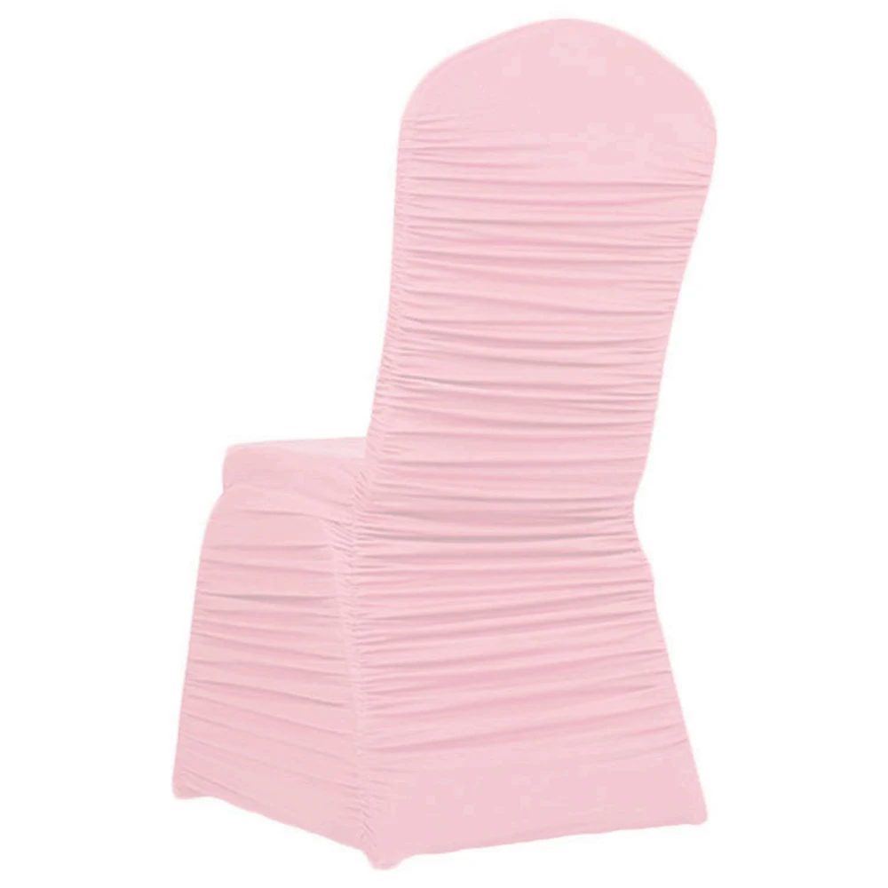 Wholesale Wedding Pleated Seat Chair Cover Pleated  Multiple color styles Cheap Wedding Banquet Chair Cover