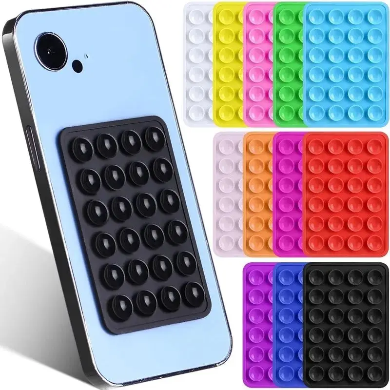Strong Grip Phone Holder Adhesive Silicone Suction Phone Case Mount Anti-Slip Hands-Free Sticky Cell Phone Grip Stands