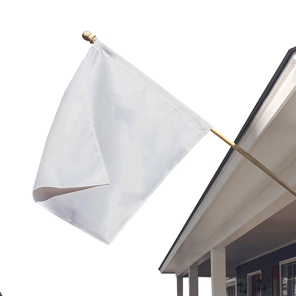 Heat Sublimation Blank Waterproof Polyester Fabric Bath Curtain Fabric Garden Flag Heat Transfer Outdoor Garden Decoration Flag