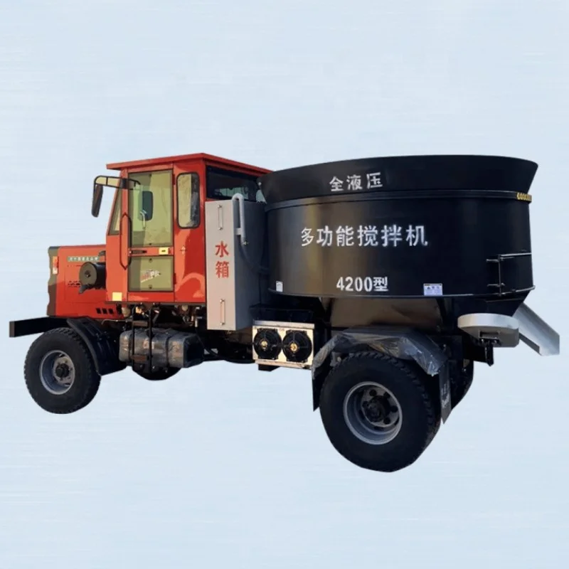 Mini flat mouth concrete mixer trucks self loading concrete cement mixer truck
