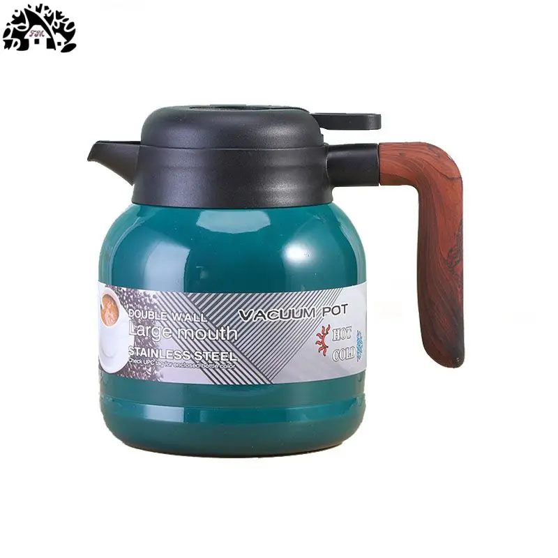 WFS FBA warehouse Popular1000ml display temperature 316 stainless steel coffee vacuum pot with handle Double wall office thermos