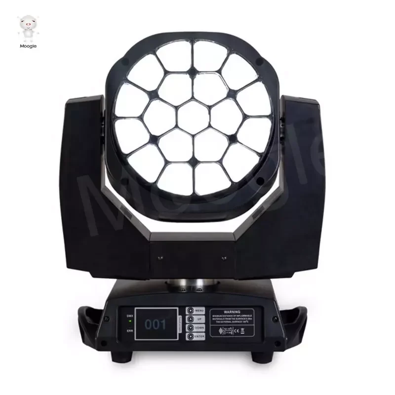 MOOGLE wide zoom wash lights bee eye 19pcs 15w 4in1 rgbw led moving head light