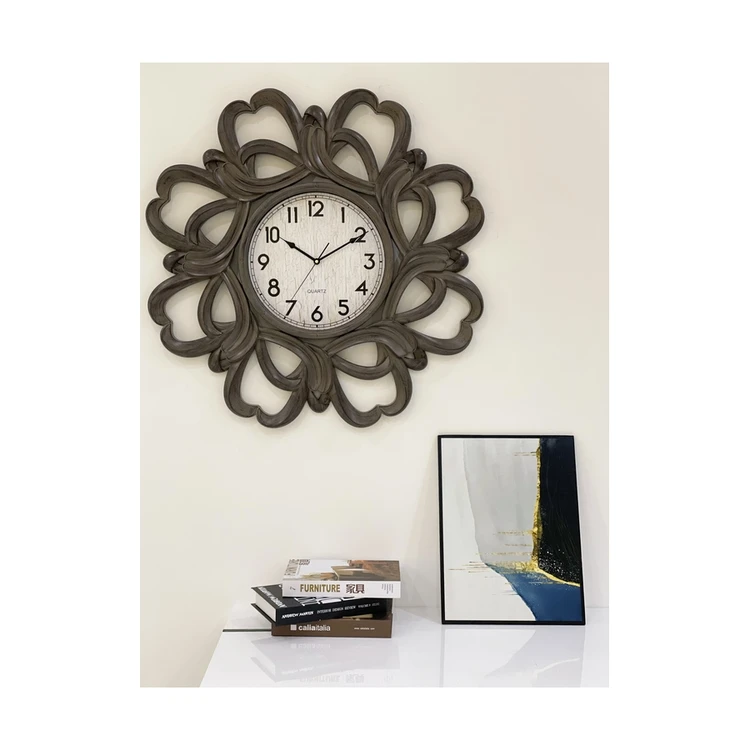 
Popular Modern Home Decor Flower Decorative Wall Clock For Living Room 