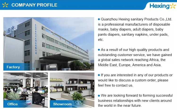 Hexing OEM Baby Diaper Fujian Manufacturers Wholesale S M L Xl Cotton Pampas Baby Diapers Free Samples For Babies