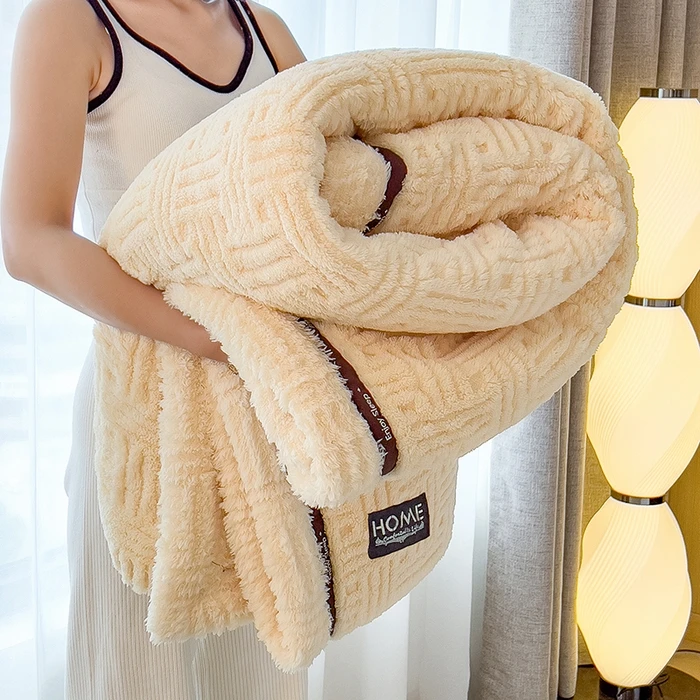 Warm bedding blanket with fleece half side fleece blanket blanket bedding set for babies