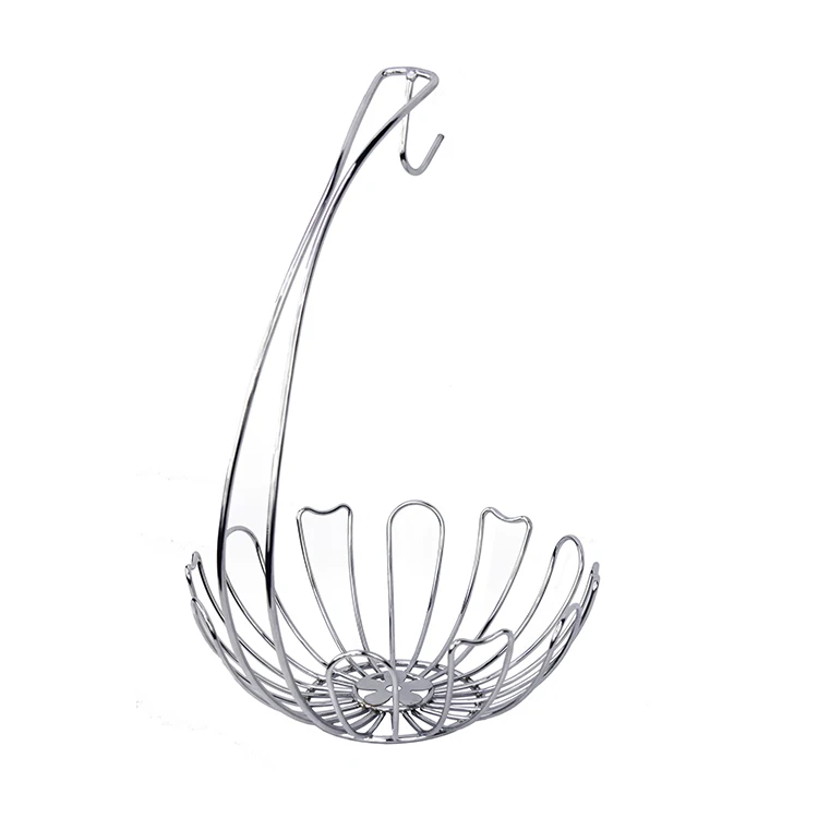 Large Metal Steel Decorative Kitchen Wire Basket Chrome Fruit Basket