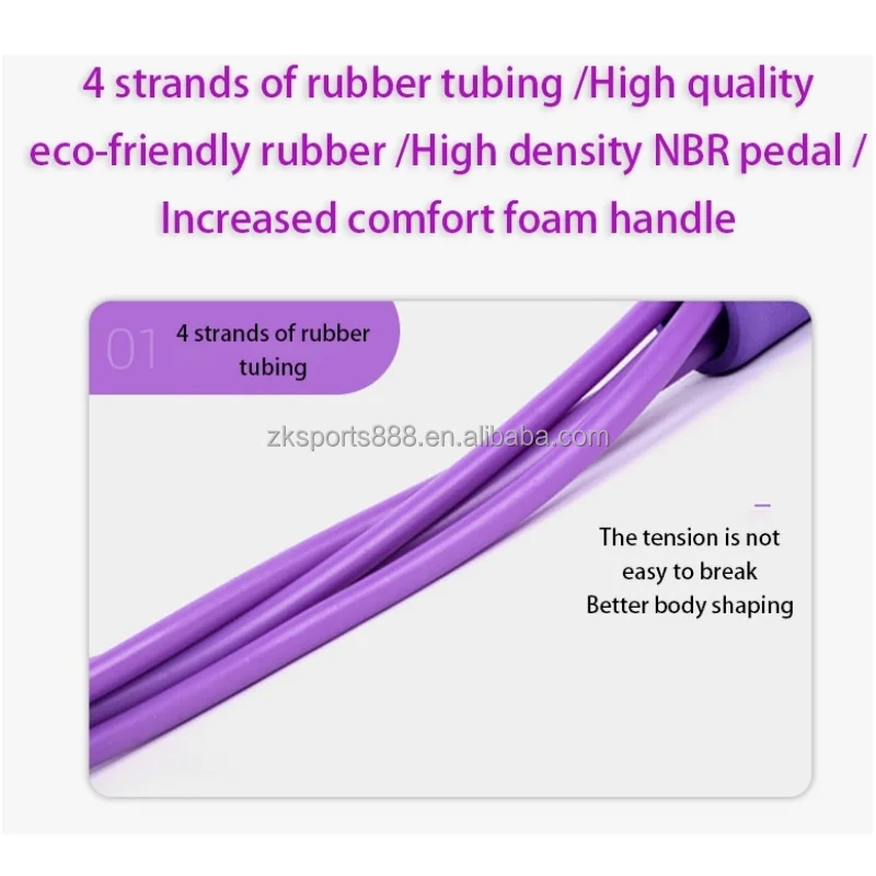 Upgraded yoga pedal stretcher abdomen fitness device multifunctional four-tube pedal stretcher Tension Rope