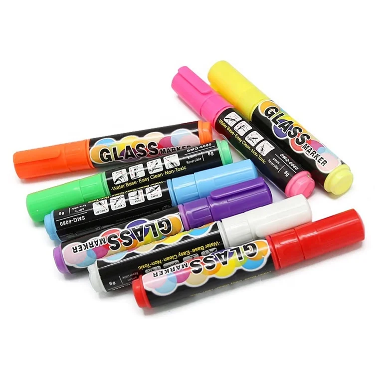 Queenstar Manufacture 8mm Christmas Decoration Window Liquid Chalk Marker China Marker Pen Whiteboard Dry-erase & Wet-erase