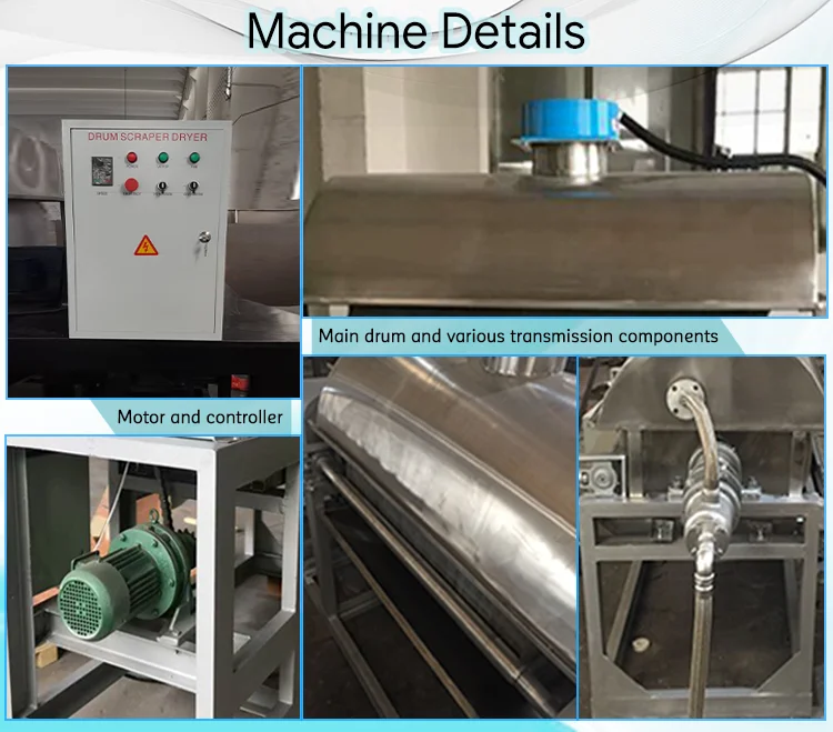 Dryer Starch Powder drum dryer for Beer active dry yeast rotary drum scraper dryer Sweet Potato Drying Machine