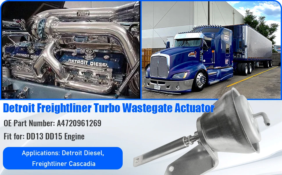 Turbo Wastegate Actuator GHG14 fit for Detroit Diesel DD13 DD15 Engine Freightliner Cascadia Turbocharger Actuator A4720961269