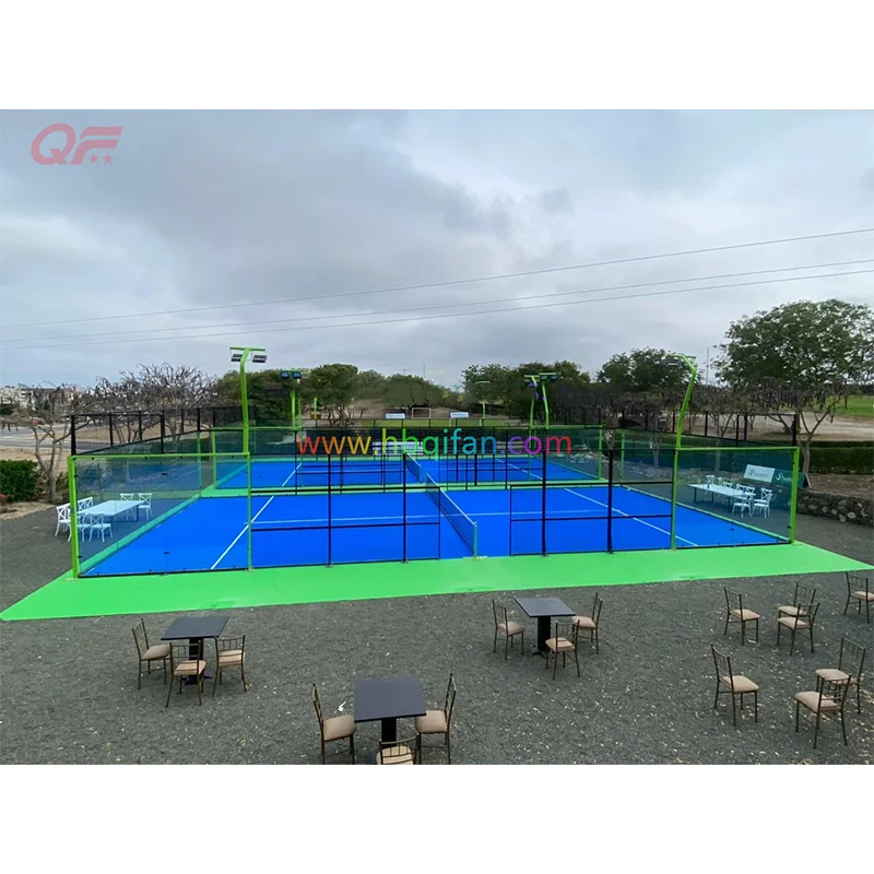 Gold Supplier Customized Outdoor Indoor Panoramic Abs Frame Paddle Tennis Courts Pistas De Padel