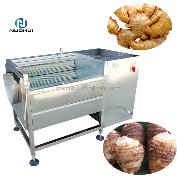 Industrial Malanga Brush Washing And Peeling Machine Taro Peeler Sweet Potato Cleaning And Peeling Machine