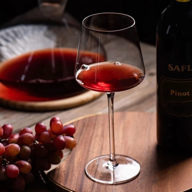 Telsen 500-650ml Creative Square Ultra-Thin Burgundy Red Wine Glasses Cocktails Stemware Glass Kitchen Family Wine Drinking Gobl