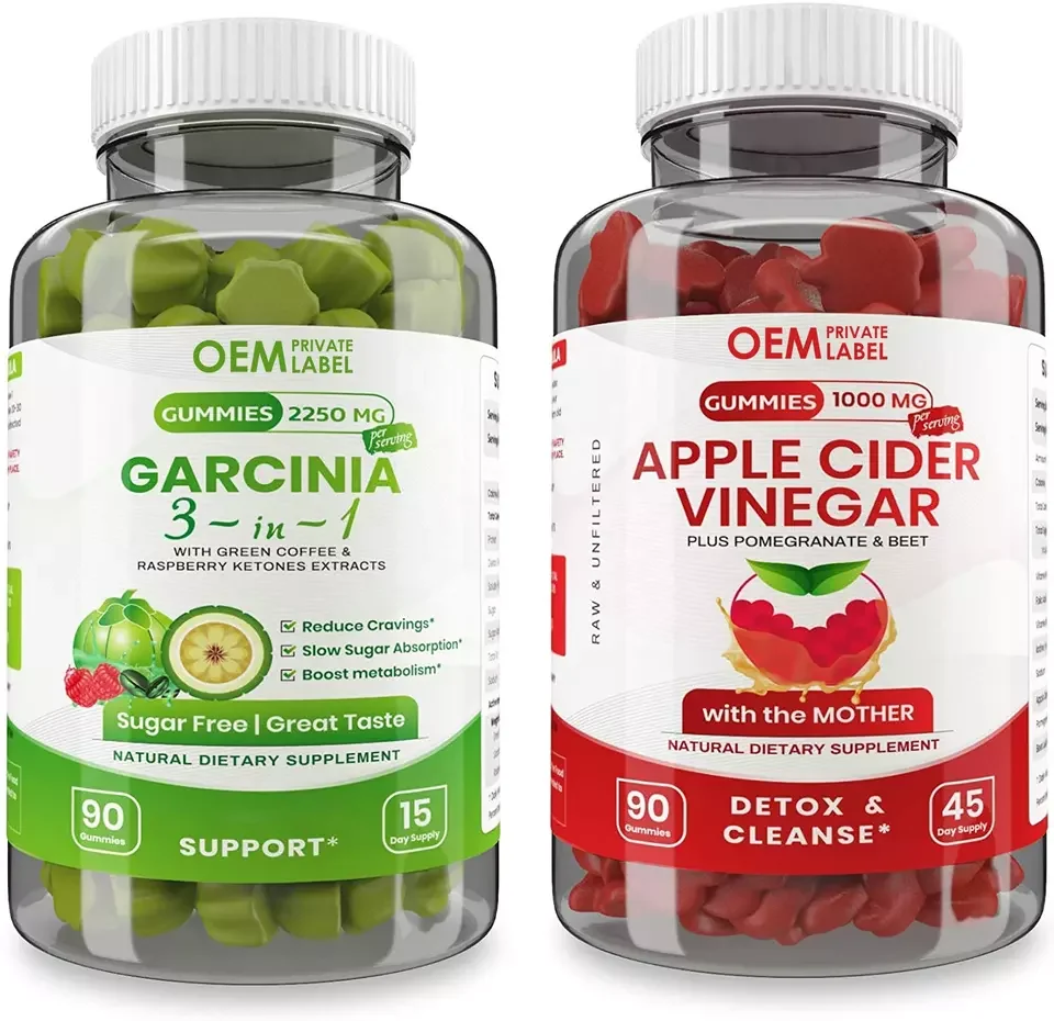 Weight Control Gummies Garcinia Cambogia Gummies Pure Extract Garcinia Cambogia Apple Cider Vinegar with Mother