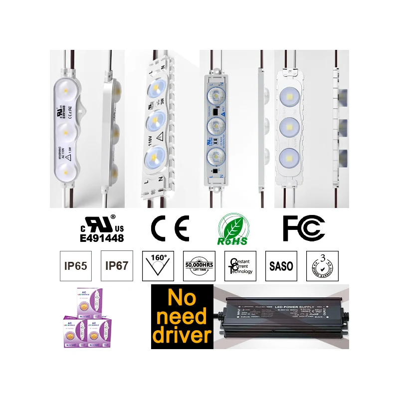 High voltage AC110V IP65 waterproof New led SMD 2835 injection led modules