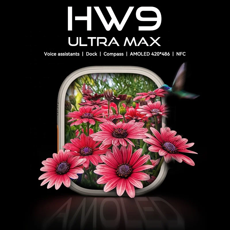 HW9 Ultra Max Amoled 2.2 inch 2023 Smart watch HW9 Pro max BT Call Relogio Montres Reloj inteligente Hw9 ultra max Smartwatch