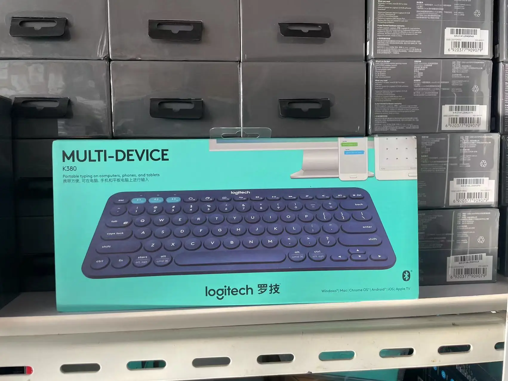 Беспроводная мини-клавиатура Logitech K380 с Bluetooth черная несколькими устройствами розовая