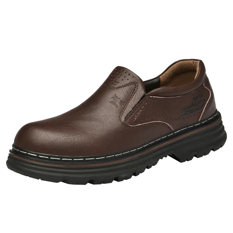 Casual Leather Dress Shoes Oxfords Platform Fashion Work Boots Flat Rubber Sandals Loafers Luxury Office Formal PU Parties