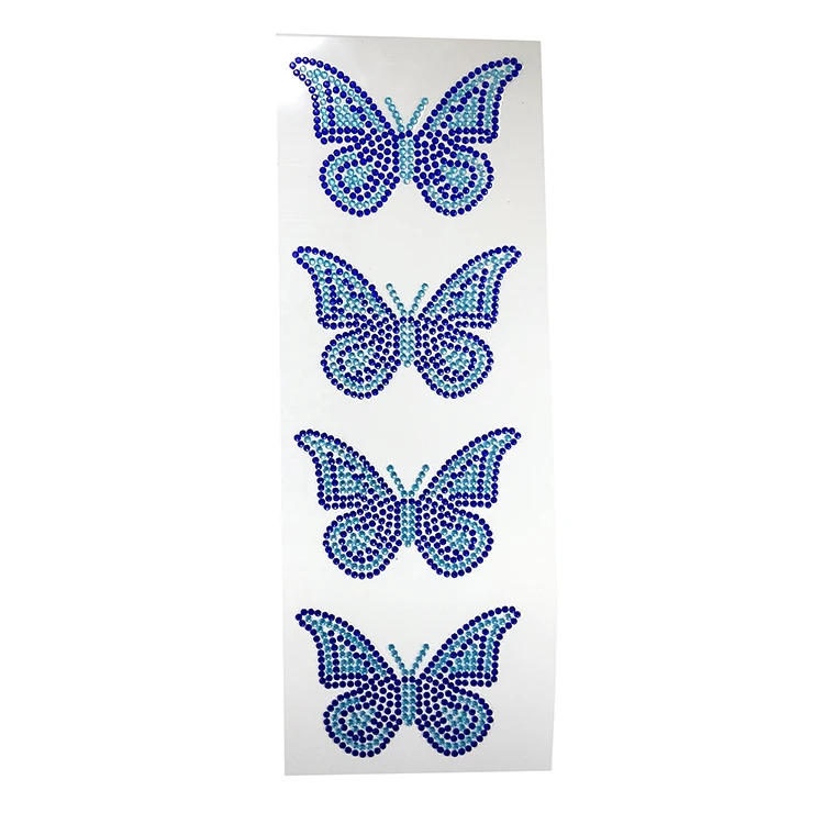 Butterfly Acrylic Diamond Crystal Bling Decorative Girl Woman Butterfly Stickers With Colors Available