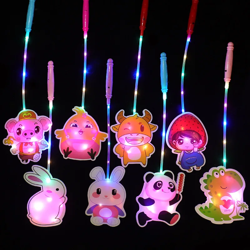 New Design Light Up Toys handheld cartoon design colorful LED Glowing Luminous portable wave ball portable lantern