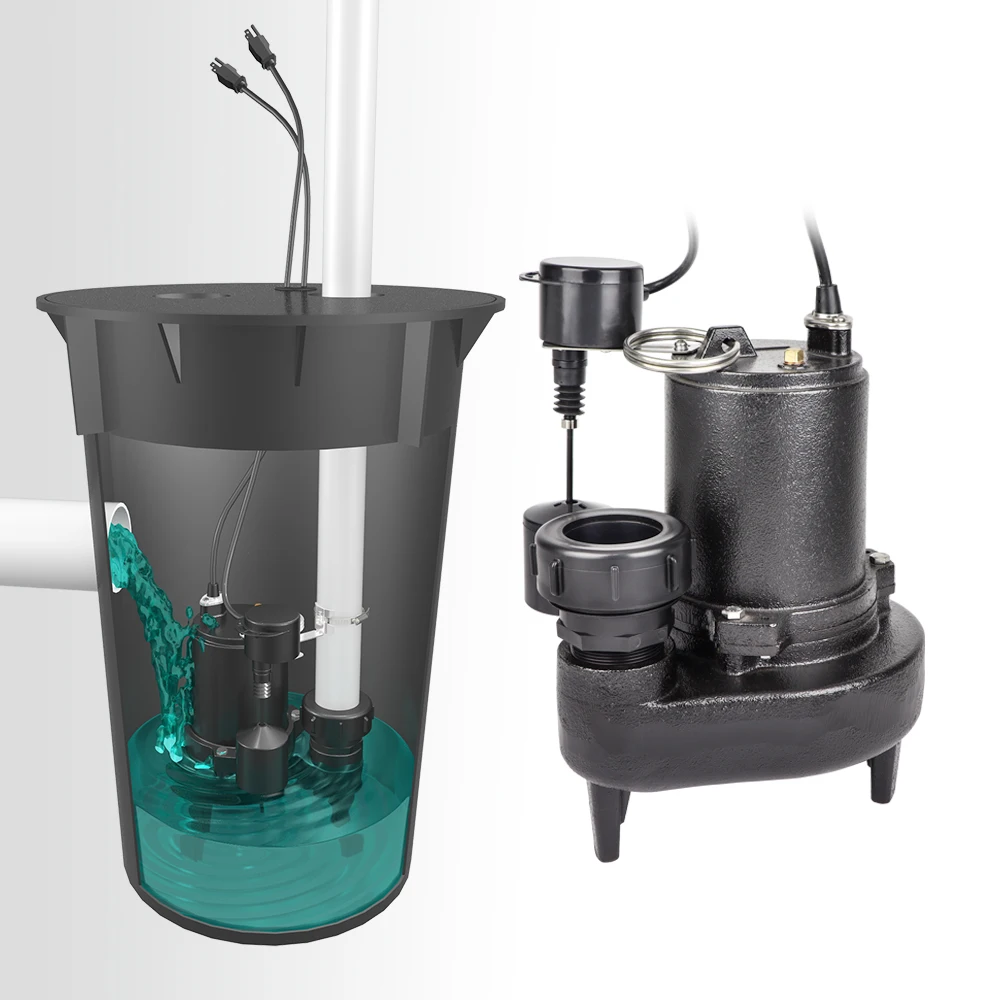 High Quality Cast Iron 1/2HP Submersible Effluent Vertical Sewage Pump For Dirty Water