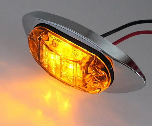 2 led Clear Side Marker Amber/White/Red/Blue/Green Dual Color 12v/24v/10-30v Position Indicator Tail Light for Truck Trailer