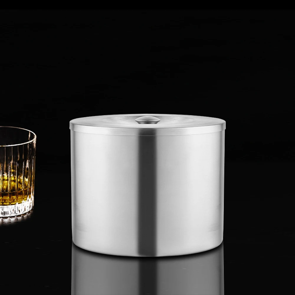 OUYADA Factory 2023 New Customization Large Black Stainless Steel Ice Bucket Cooler Double Wall Vaccum Insulated 10L