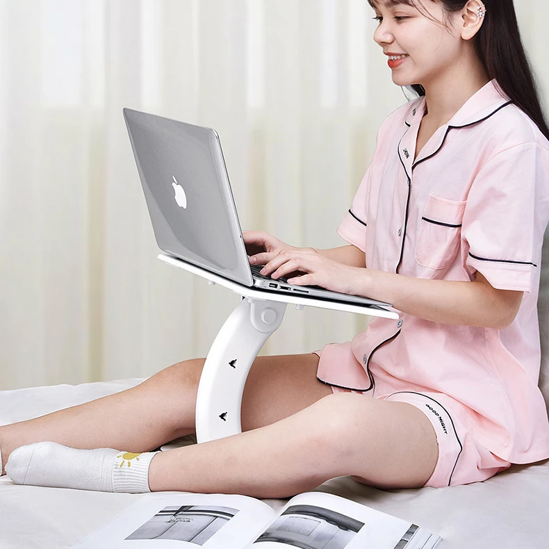 Folding Table Multifunctional Study Desk Height Increase Laptop Stand