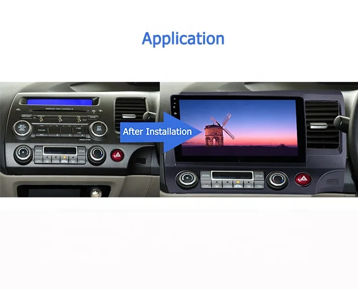 Android 10 Touch Screen 2 Din 10 inch Car Player for Honda CIVIC 2006-2011 RHD Car Radio WIFI BT GPS FM Car Head Unit