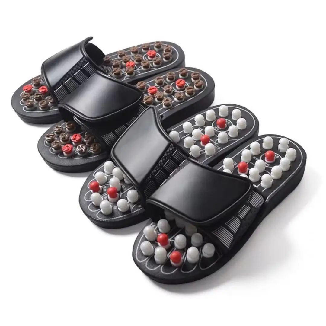 Non-Slip Soft Acupuncture Reflexology Foot Massage Slippers Home Comfortable Tension Relief Foot Massage Shoes Help Blood Health