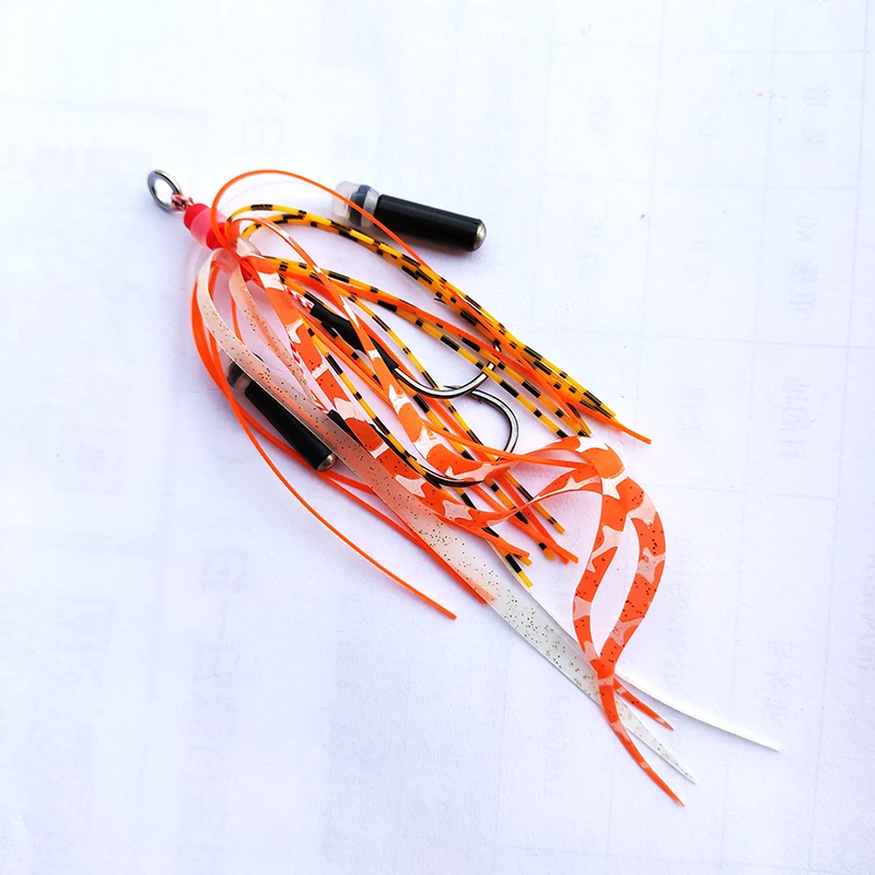hot sell silicone tie skirt lure assist hook madai  slider  snapper jig hook