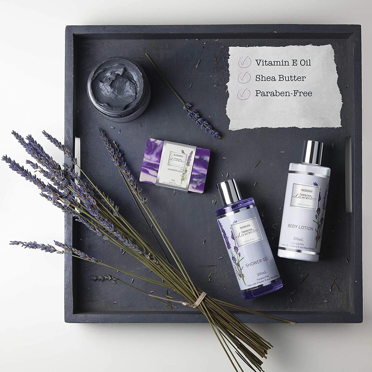 Factory Supply new 2021 wholesale Lavender  shower gel body lotion bath Bath and Body Gift Set