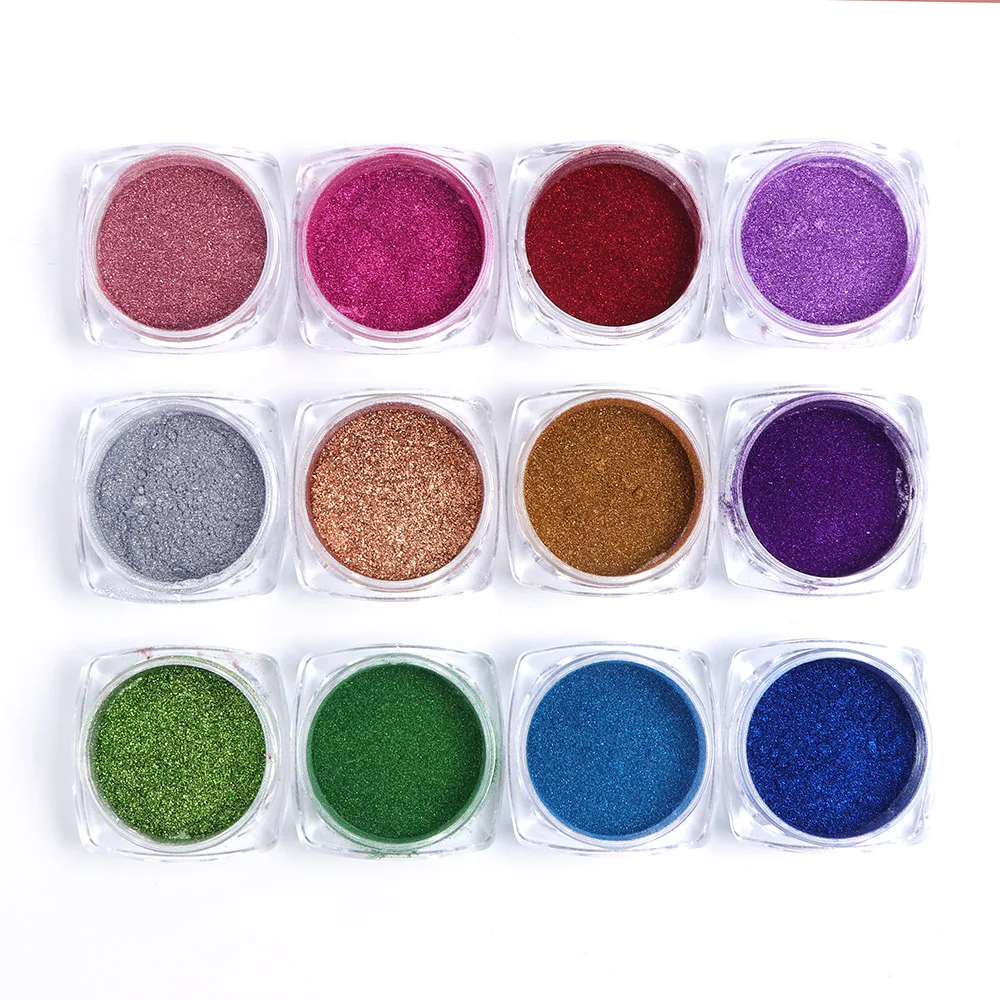Custom Private Label Metallic Mirror Coating Nail Chrome Powder