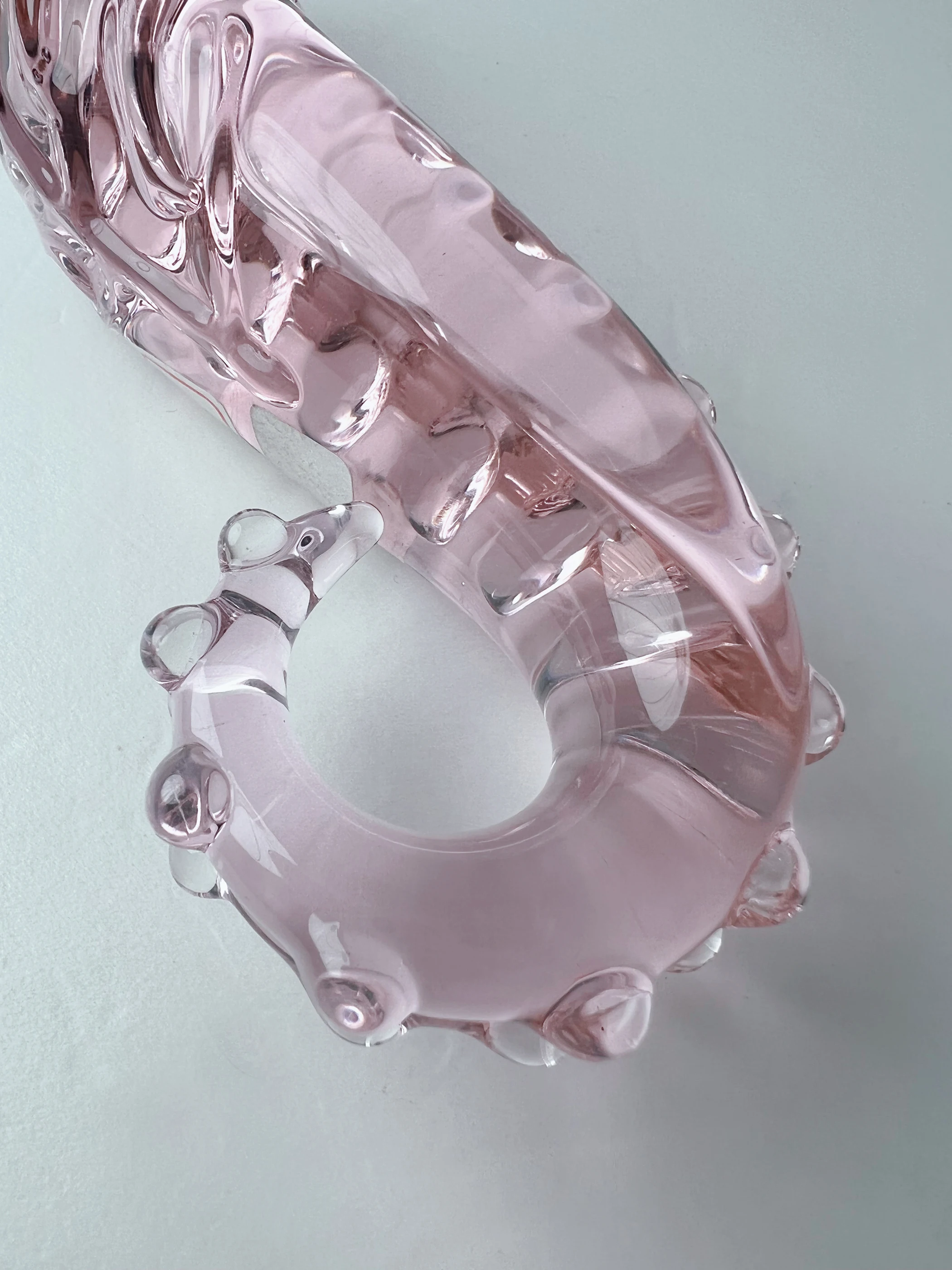 Beautiful Octopus Tentacle Pink Crystal Glass Tentacle Dildos Sex Toys