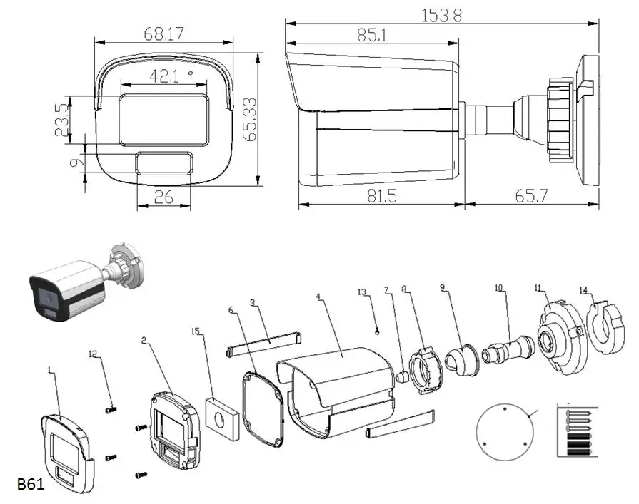 New cctv aluminum camera housing Waterproof security camera housing