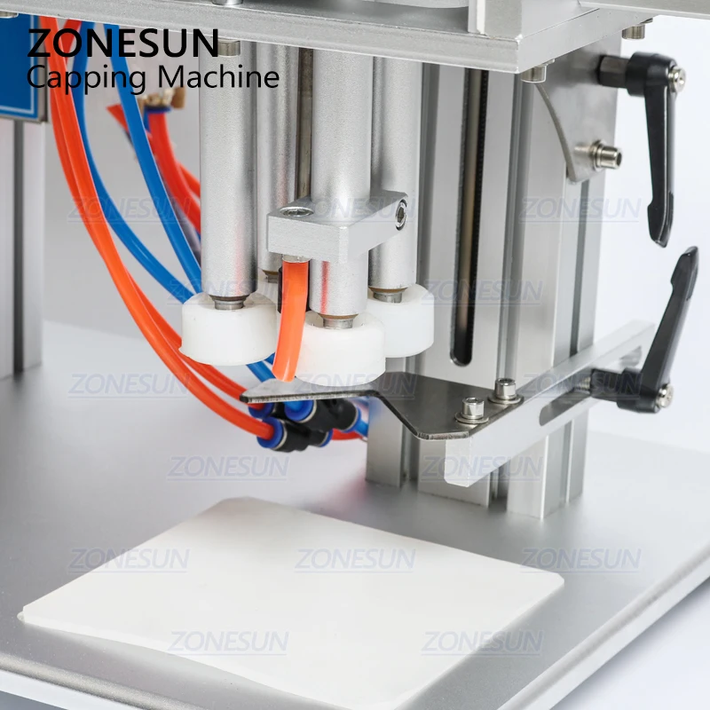  Полуавтоматический Настольный пневматический пластиковый колпачок ZONESUN винтовая машина для косметики воды напитков стеклянных бутылок с распылителем