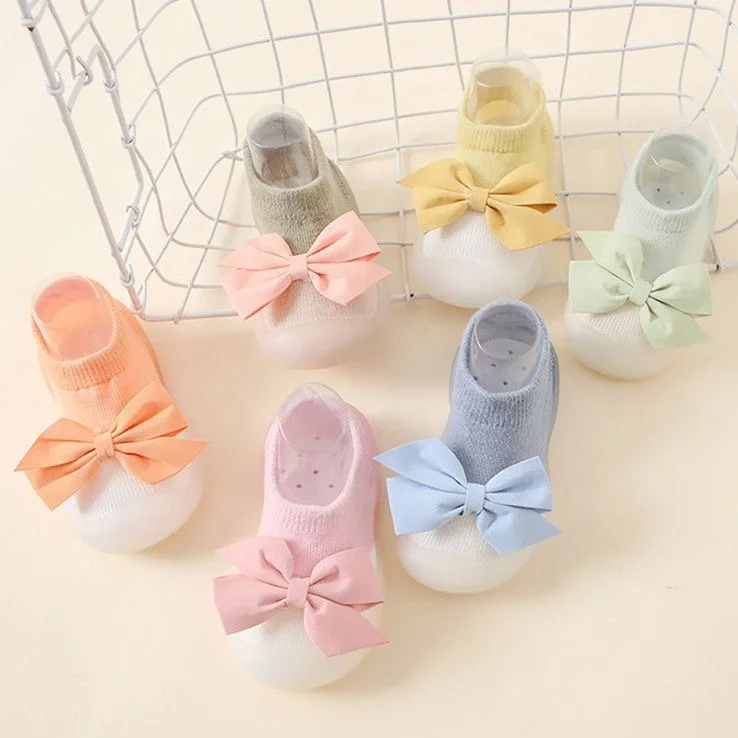 Spring And Summer Bow Cute Girl Princess Baby Socks Shoes Children Toddler Shoes