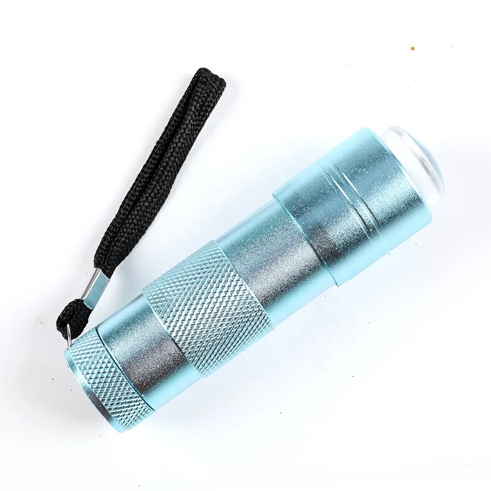 Private Label Pink Green Silver Black Rechargeable Flashlight Mini UV Led Nail Silicone Lamp With Cap
