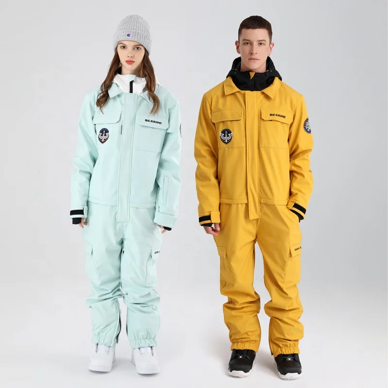 Wholesale Jumpsuit Coveralls Snowboard Coats Ski Snow Suit Coverall Ski Suit Jacket Waterproof Ski Suits