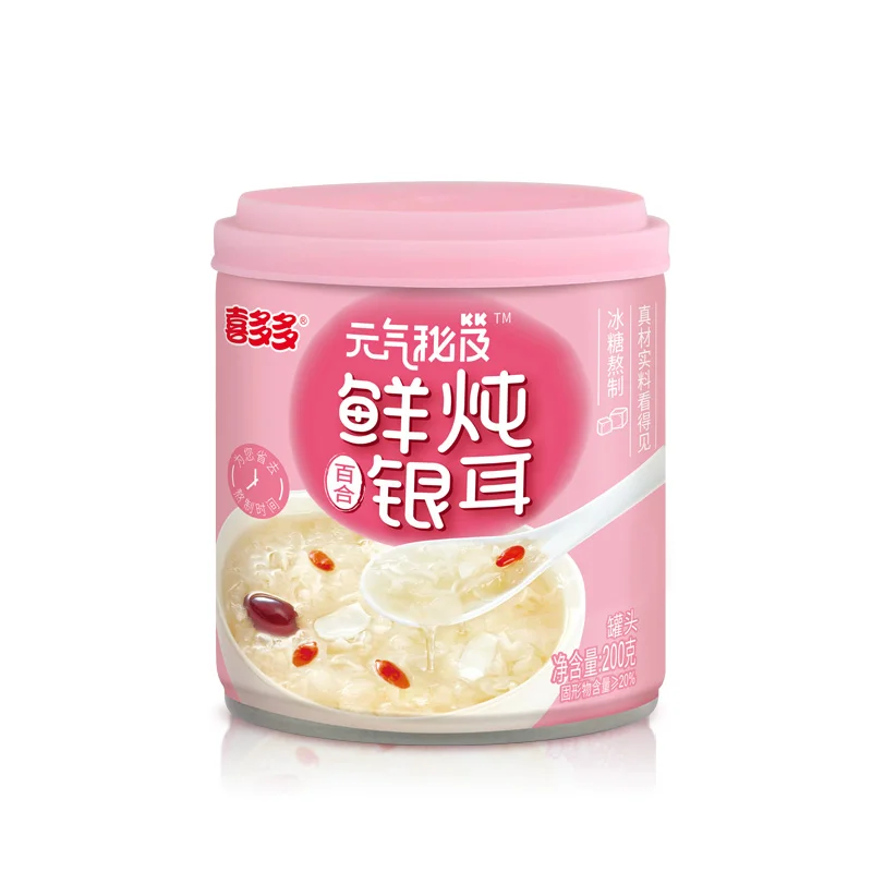 
China Healthy Snow Fungus 1*12 Cans Fruit Tremella Instant Chinese Soup 