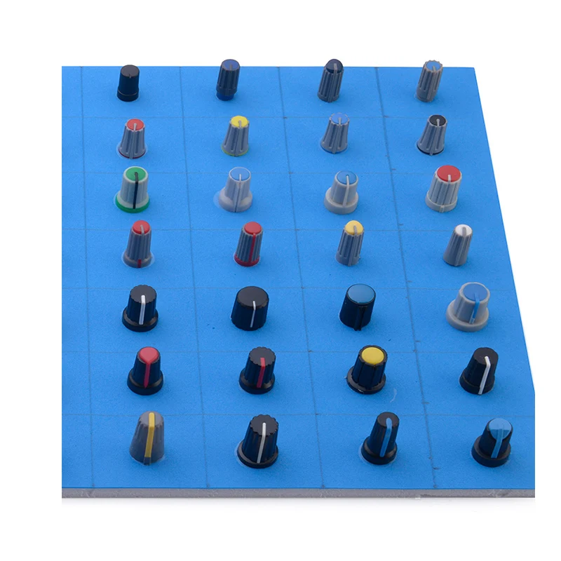 Hot Sale Shaft Hole Dia 10mm-35mm  Plastic Threaded Knurled Potentiometer Knobs Caps