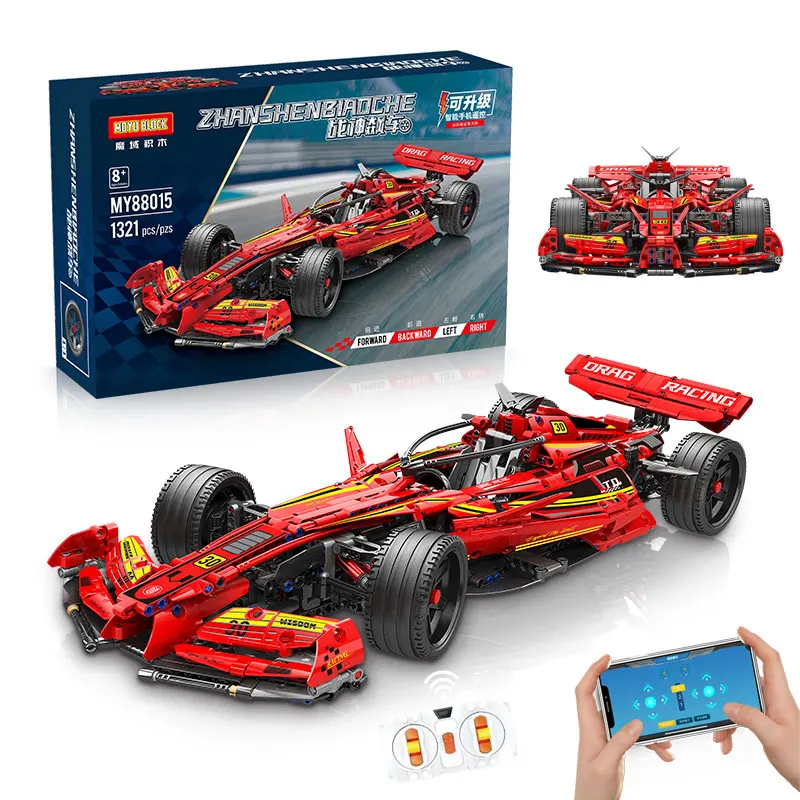 Лидер продаж, игрушка MOC, коллекционные модели автомобилей для взрослых F1, наборы строительных блоков автомобилей масштаб 1/8, гоночные автомобили для Amazon