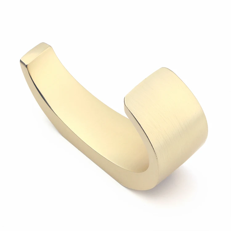 Modern Zinc alloy metal towel coat hook back wall hanging black gold bathroom coat hook