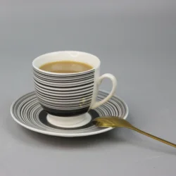 hot selling Decal Coffee Espresso Ceramic Cup And Saucer turkish cup and saucer