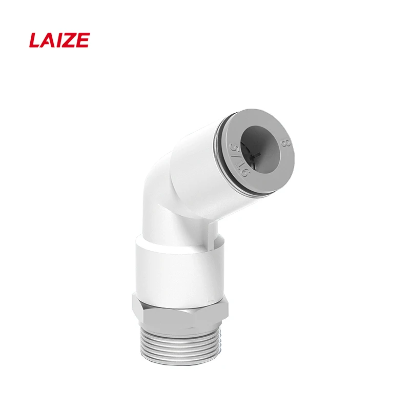 Laize Pneumatic Component KQ2K Series Fitting Plug-In Adapter Quick Connector 45 degree angle Joint KQ2K 4-M5/KQ2K 8-02