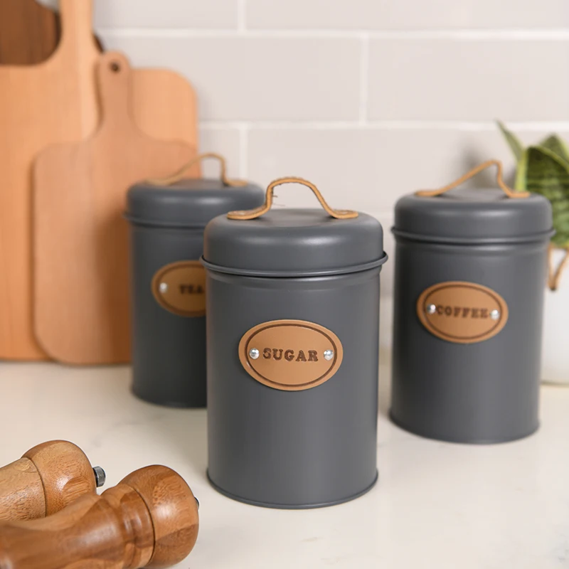 3 pieces and iron+leather sample style Iron jar