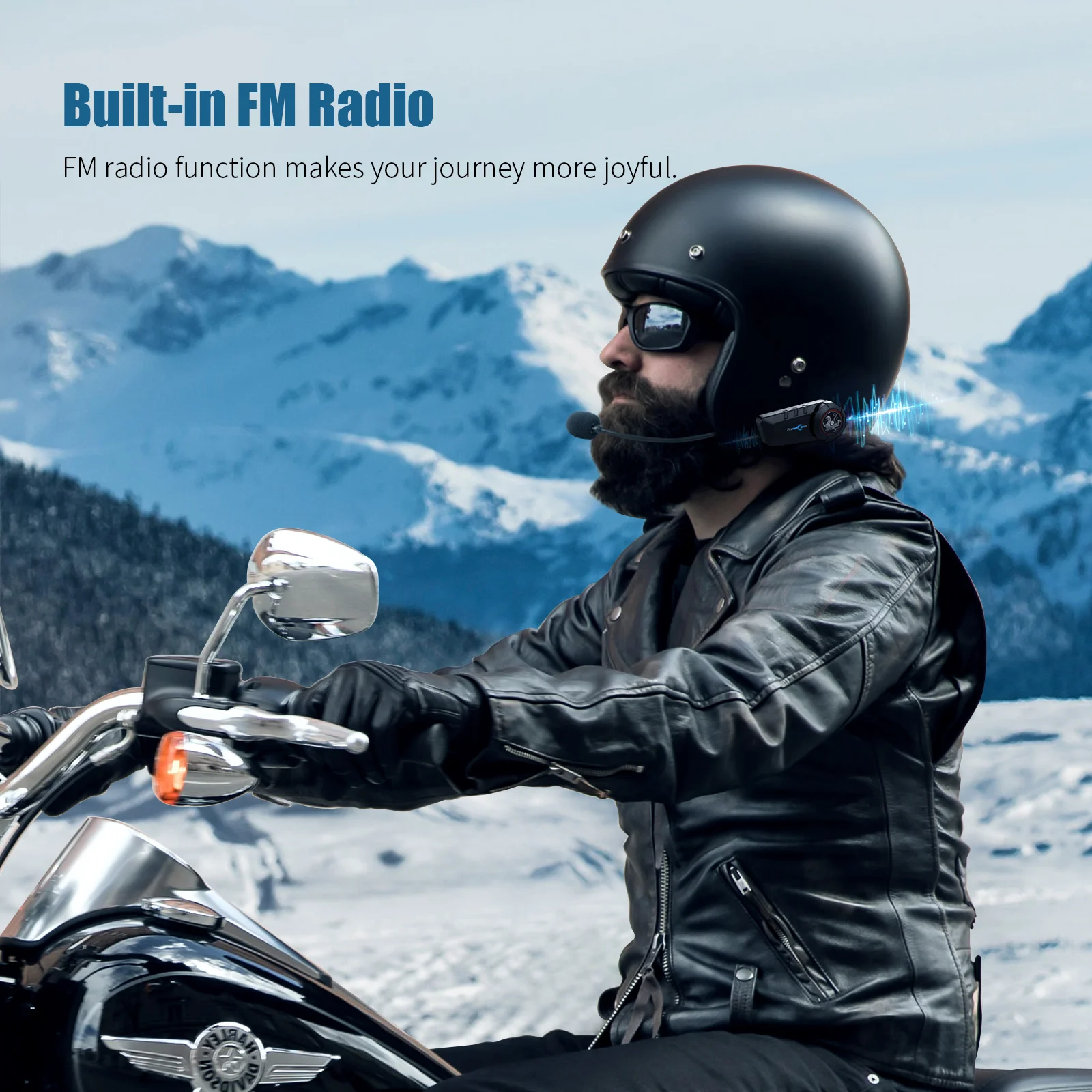 KY Pro Motorcycle Intercom BT Headset Motorbike 6 Riders 1000M moto Group FM Radio Waterproof Interphone