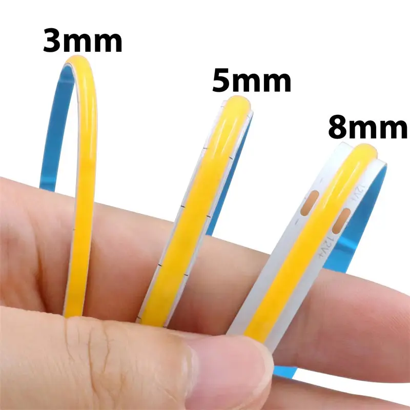 GMYSY003 оптовая продажа высокое качество 8 мм Pcb Ra90 белый теплый свет 480 светодиоды/M Cob Light 12 Вт